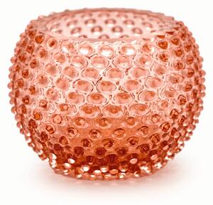 Sklárna Častolovice - Váza 18cm - Hobnail - Ananas - měděná