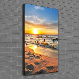 Vertikální Foto obraz na plátně Západ slunce moře ocv-67409658