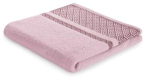 Dárkový set 6 ks ručníků 100% bavlna VOICE 2x ručník 50x100 cm, 2x osuška 70x140 cm a 2x ručník 30x50 cm růžová/šedá 460 gr Mybesthome