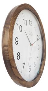JVD Dřevěné nástěnné kulaté tiché netikající hodiny JVD NS22009/78 (hodiny s tichým chodem)