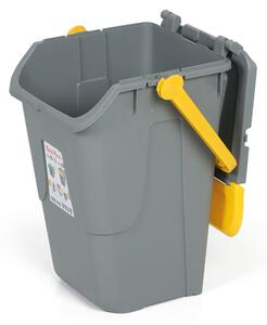 Plastový odpadkový koš na třídění odpadu ECOLOGY II, šedá/žlutá