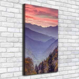 Vertikální Foto obraz na plátně Mlha nad horama ocv-67690811