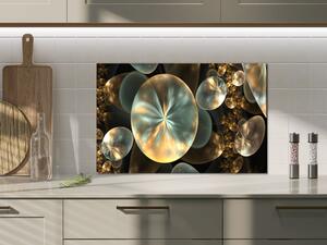 Sklo do kuchyně abstrakt perleťové bubliny - 34 x 72 cm