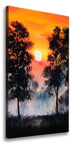 Vertikální Foto obraz na plátně Západ slunce les ocv-68195364
