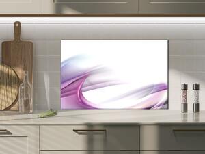 Sklo do kuchyně fialová abstraktní vlna - 40 x 40 cm