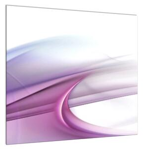 Sklo do kuchyně fialová abstraktní vlna - 30 x 60 cm