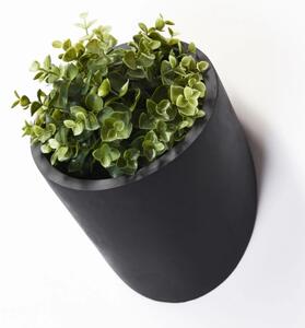 Nástěnný květináč MURINA, pískovec 20x20 cm, černý