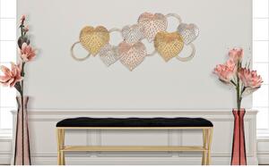Kovová nástěnná dekorace 91x40 cm Hearts – Mauro Ferretti