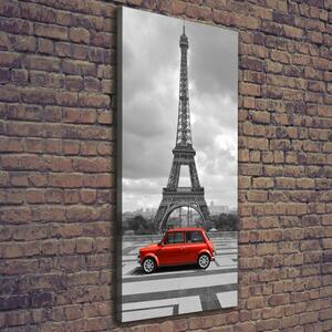 Vertikální Foto obraz na plátně Eiffelová věž auto ocv-68974310