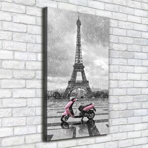 Vertikální Foto obraz na plátně Eiffelová věž skutr ocv-68974331
