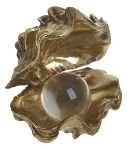 Velká umělecká perla z křišťálu v lastuře dárek pro štěstí 16cm
