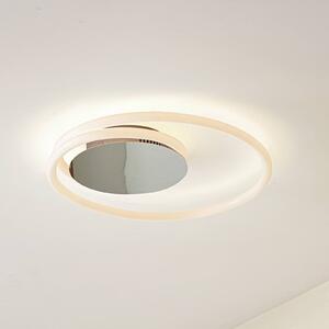 Stropní svítidlo Lucande LED Valenora, chrom/bílá, PC, Ø 44 cm