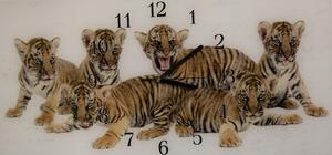 Nástěnné hodiny tygr 30x60cm III - plexi