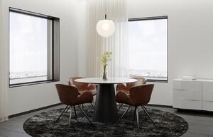 Bílý kulatý mramorový jídelní stůl Marco Barotti Tivoli 119 cm