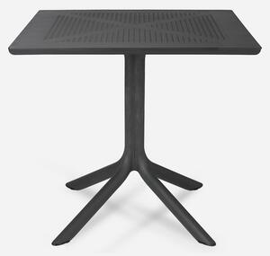 Nardi Plastový stůl na zahradu CLIP Rozměr: 80x80 cm, Odstín: Antracite