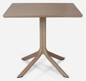 Nardi Plastový stůl na zahradu CLIP Rozměr: 80x80 cm, Odstín: Tortora