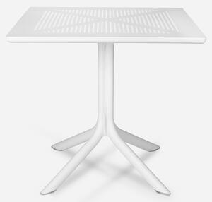 Nardi Plastový stůl na zahradu CLIP Rozměr: 70x70 cm, Odstín: Bianco