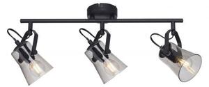 LD 15283-18 TINULA LED 3 ramenné stropní svítidlo černá barva otočné v jednoduchém designu - LEUCHTEN DIREKT / JUST LIGHT