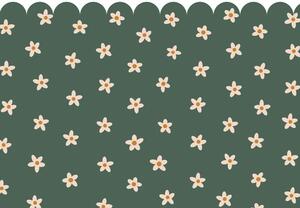 Dětská obrazová tapeta s kopretinami, bílo-zelená, 159596, Floral Fever, Esta Home
