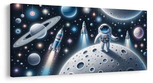 Obraz kosmonaut mezi planetami