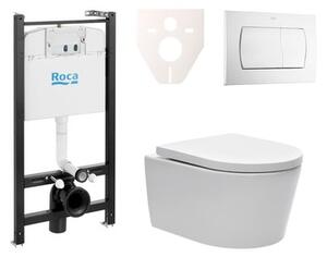 Cenově zvýhodněný závěsný WC set Roca do lehkých stěn / předstěnová montáž+ WC SAT Brevis SIKORSW1