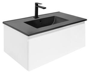 Koupelnová skříňka s umyvadlem SAT B-WAY 79x30x45 cm bílá lesk BWAY80WU4BB