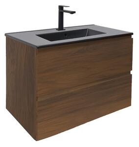 Koupelnová skříňka s umyvadlem SAT B-Way 79x50x45 cm ořech mat BWAY280NUTU4BB