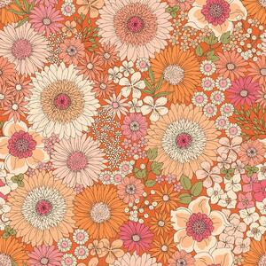 Retro tapeta s květinami, 131315, Floral Fever, Esta Home