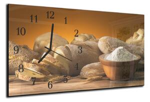 Nástěnné hodiny 30x60cm chleba, pečivo - plexi