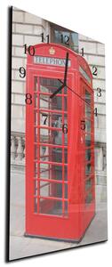 Nástěnné hodiny 30x60cm telefonní budka Anglie - plexi