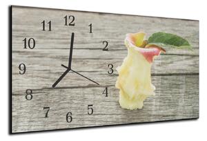 Nástěnné hodiny ovoce ohryzek jablka 30x60cm - plexi