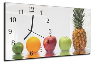 Nástěnné hodiny ovoce na hladině vody 30x60cm - plexi