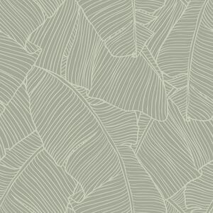 Tapeta s listy, zelená, 130934, Floral Fever, Esta Home