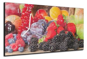Nástěnné hodiny zahradní ovoce 30x60cm - plexi