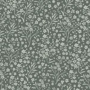 Tapeta s drobnými květinami, zelená, 139878, Floral Fever, Esta Home
