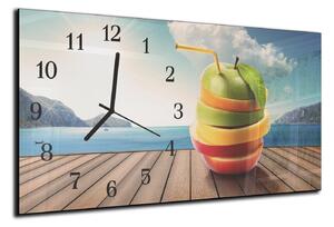 Nástěnné hodiny mix jablko molo u jezera 30x60cm - plexi