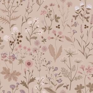 Tapeta s lučními květinami, růžová, 139841, Floral Fever, Esta Home
