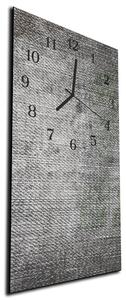 Nástěnné hodiny šedý jeans 30x60cm - plexi