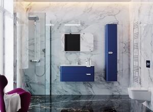 Kingsbath Velluto Blue 100 zrcadlová skříňka do koupelny s LED osvětlením