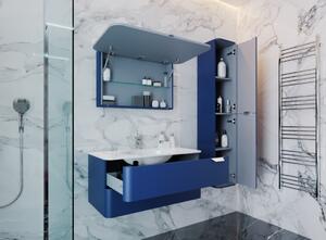 Kingsbath Velluto Blue 100 zrcadlová skříňka do koupelny s LED osvětlením