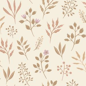 Dětská tapeta s listy, 139738, Floral Fever, Esta Home