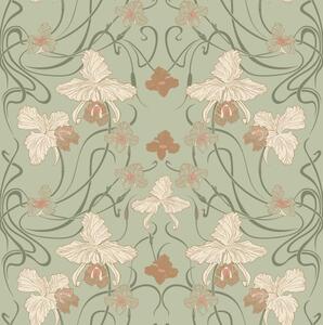 Tapeta s květinami, zelená, 139667, Floral Fever, Esta Home