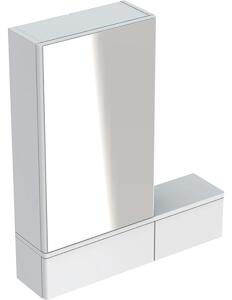 Geberit Selnova Square - Zrcadlová skříňka 850x708x176 mm, levá, 3 dvířka, lesklá bílá 500.185.01.1
