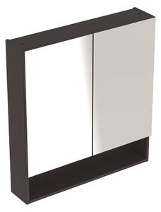 Geberit Selnova Square - Zrcadlová skříňka 850x588x175 mm, 2 dvířka, lávová mat 501.265.00.1