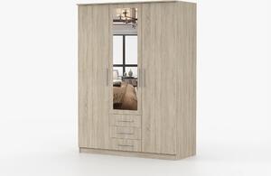 Šatní skříň Svalga 3D (dub sonoma). Akce -14%