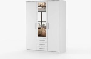 Šatní skříň Svalga 3D (bílá). Akce -14%