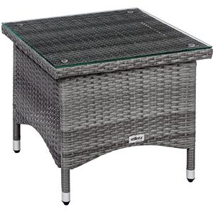 Stilista 90319 STILISTA Odkládací polyratanový stolek 50 x 50 cm, šedý