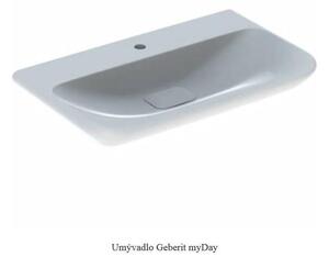 Geberit myDay - Umyvadlo, 650x480 mm, s KeraTect, bílá 125465600