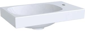 Geberit Acanto - Umývátko 400x250 mm, otvor pro baterii vpravo, bez přepadu, s KeraTect, bílá 500.635.01.8
