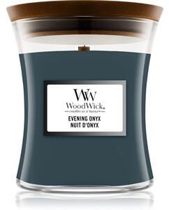 Woodwick Evening Onyx vonná svíčka s dřevěným knotem 275 g